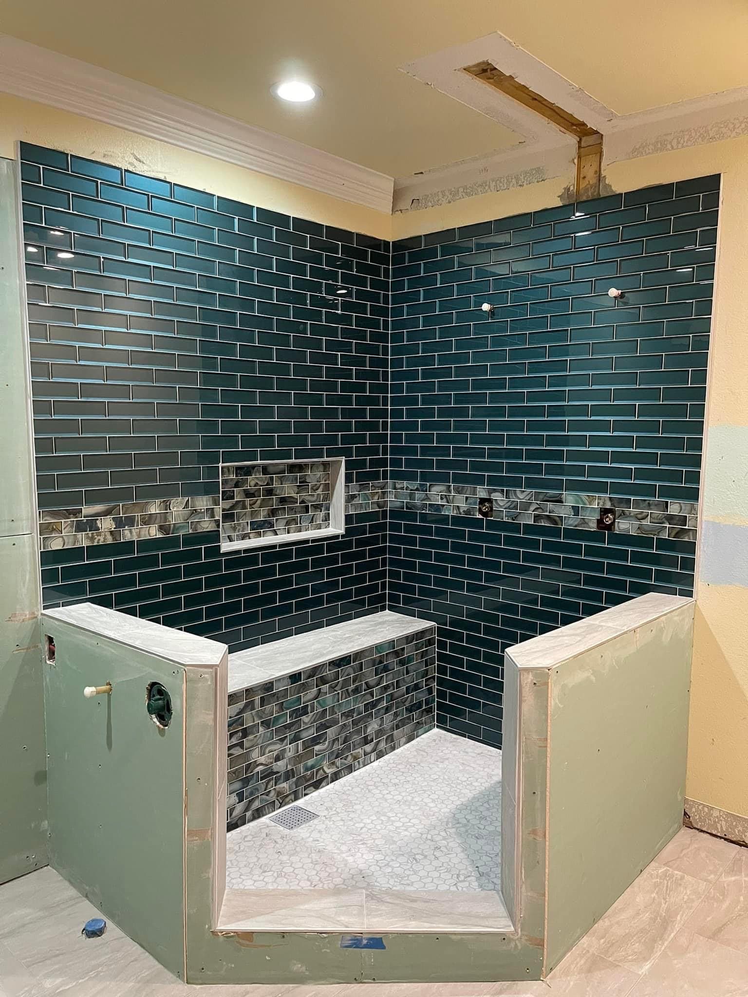Custom tile shower