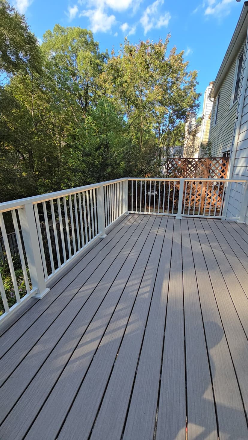 Composite deck, finished