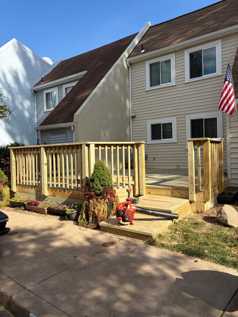 Covered deck and porch build