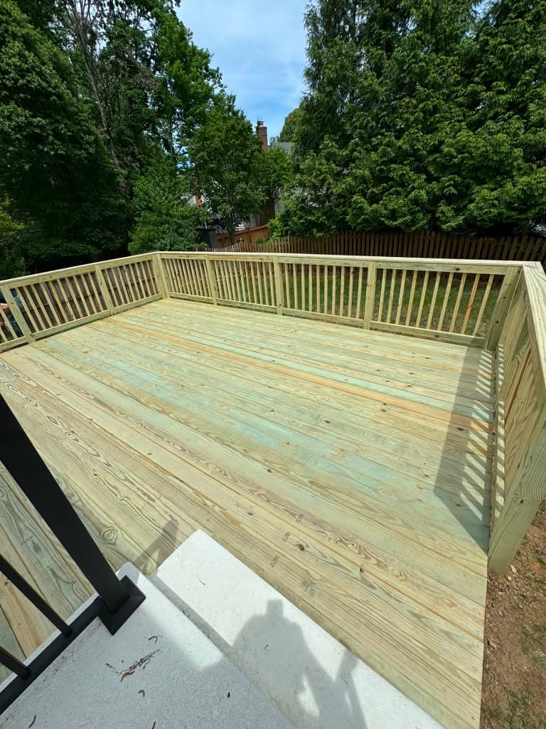 Finished backyard deck