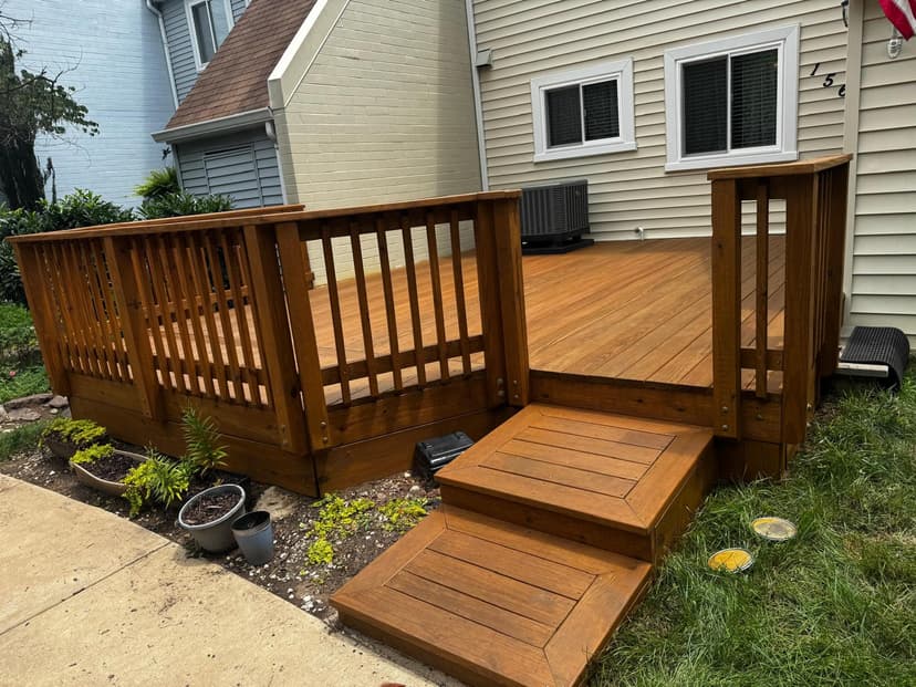 Multi-level deck with steps