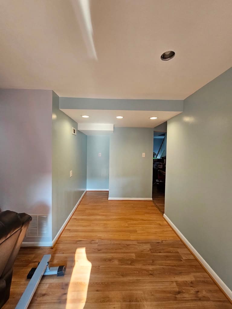 Hallway, finished hardwood floor