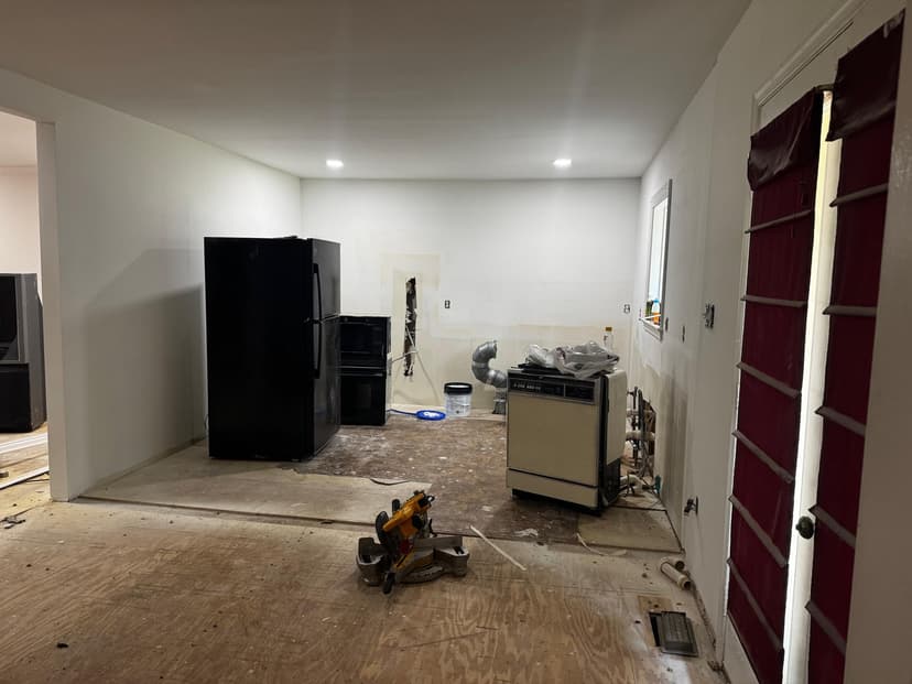 Kitchen remodel, framing stage