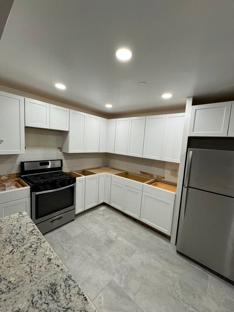 Kitchen remodel with granite counters