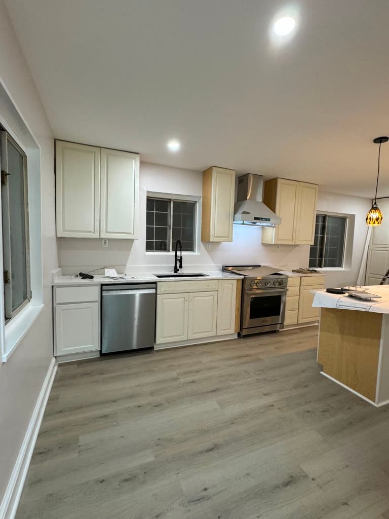 Finished home remodeling project